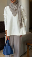 Ribbed Flare Top
