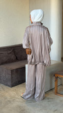 Taupe Stripe Set