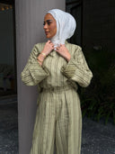 Striped Linen Set