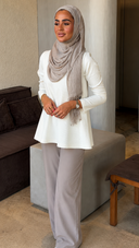 Ribbed Flare Top