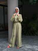 Striped Linen Set