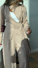 Beige Side Wrap Set