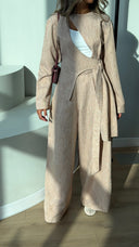 Beige Side Wrap Set