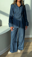 Denim Belted Set