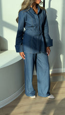 Denim Belted Set