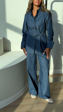 Denim Belted Set