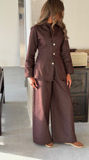 Crossline Brown Denim Set