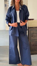 Navy trench Coat Set