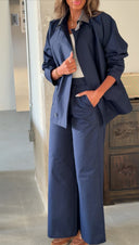 Navy trench Coat Set