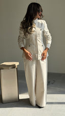 Waist-Fitted Jacket Set