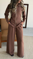 Waistline Brown Fitted Set