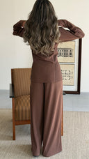 Waistline Brown Fitted Set