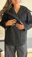Velvet Denim Collar Set